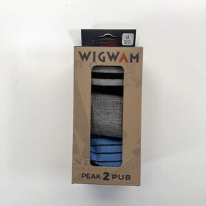 WIGWAM Sock Gift Box Bundle Peak 2 Pub Unisex Large Made USA W 9-12 M 10-13‎